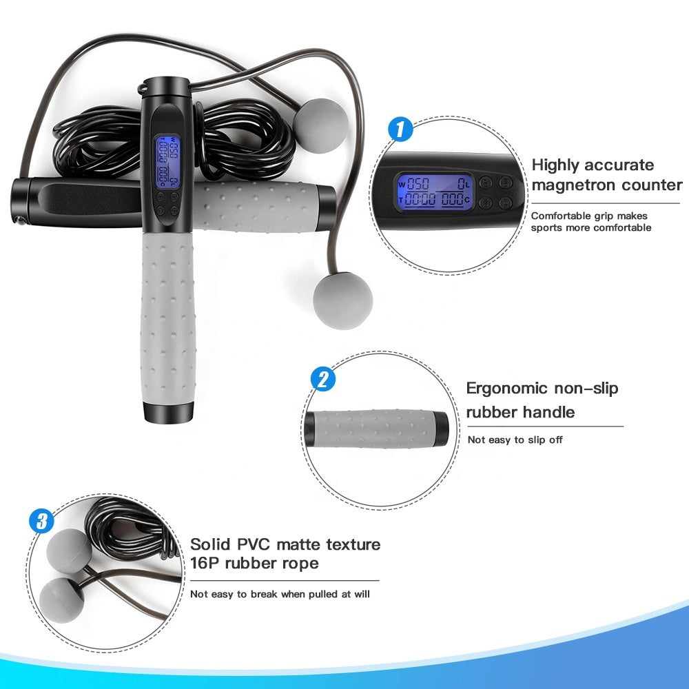 Smart Digital Skipping Rope – Electronic Counter