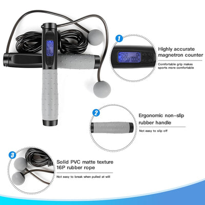 Smart Digital Skipping Rope – Electronic Counter